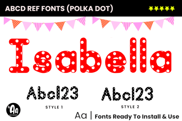 Abcd Ref Polka Dot: A Playful Display Font for Handmade Labels and Printables