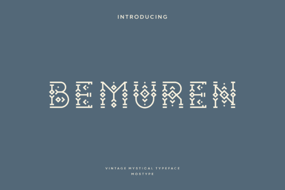 Bemuren: A Vintage Display Font for Editorial Use