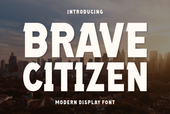 Brave Citizen Display Font for Handmade Products and Creative Branding