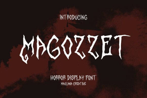 Magozzet Horror Display Font for Editorial Design