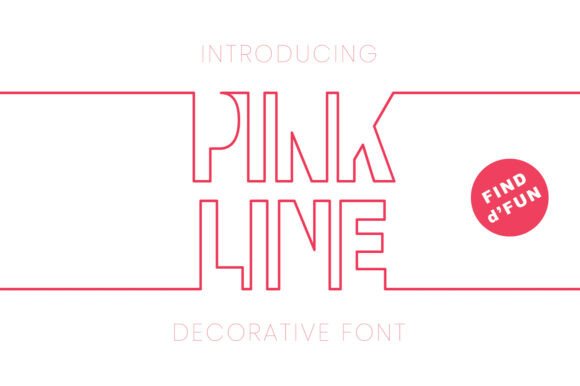 Pink Line Font for Web Design