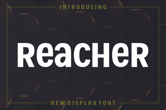 Reacher: A Bold Display Font for Editorial Design