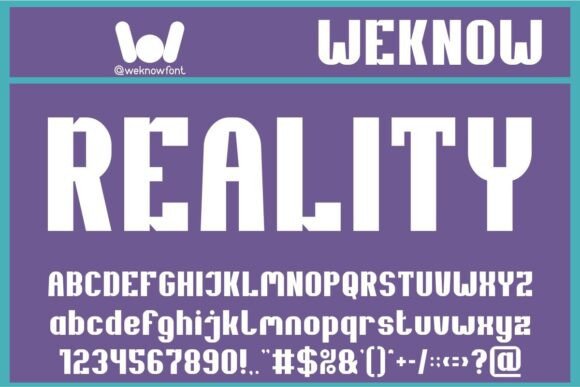 Reality Font for Creative Design