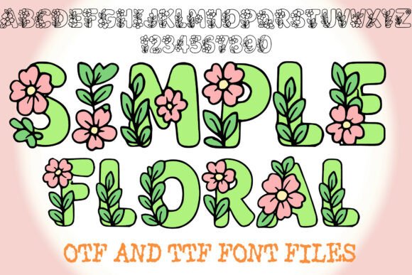 Simple Floral Display Font for Playful Spring Campaigns