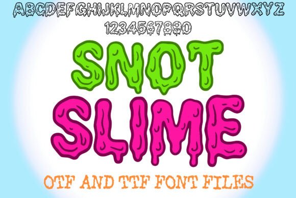 Snot Slime Display Font: A Gooey Typeface for Bold Branding