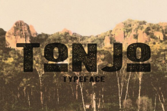 Tonjo Typeface: A Bold Vintage Display Font for Web Design Projects